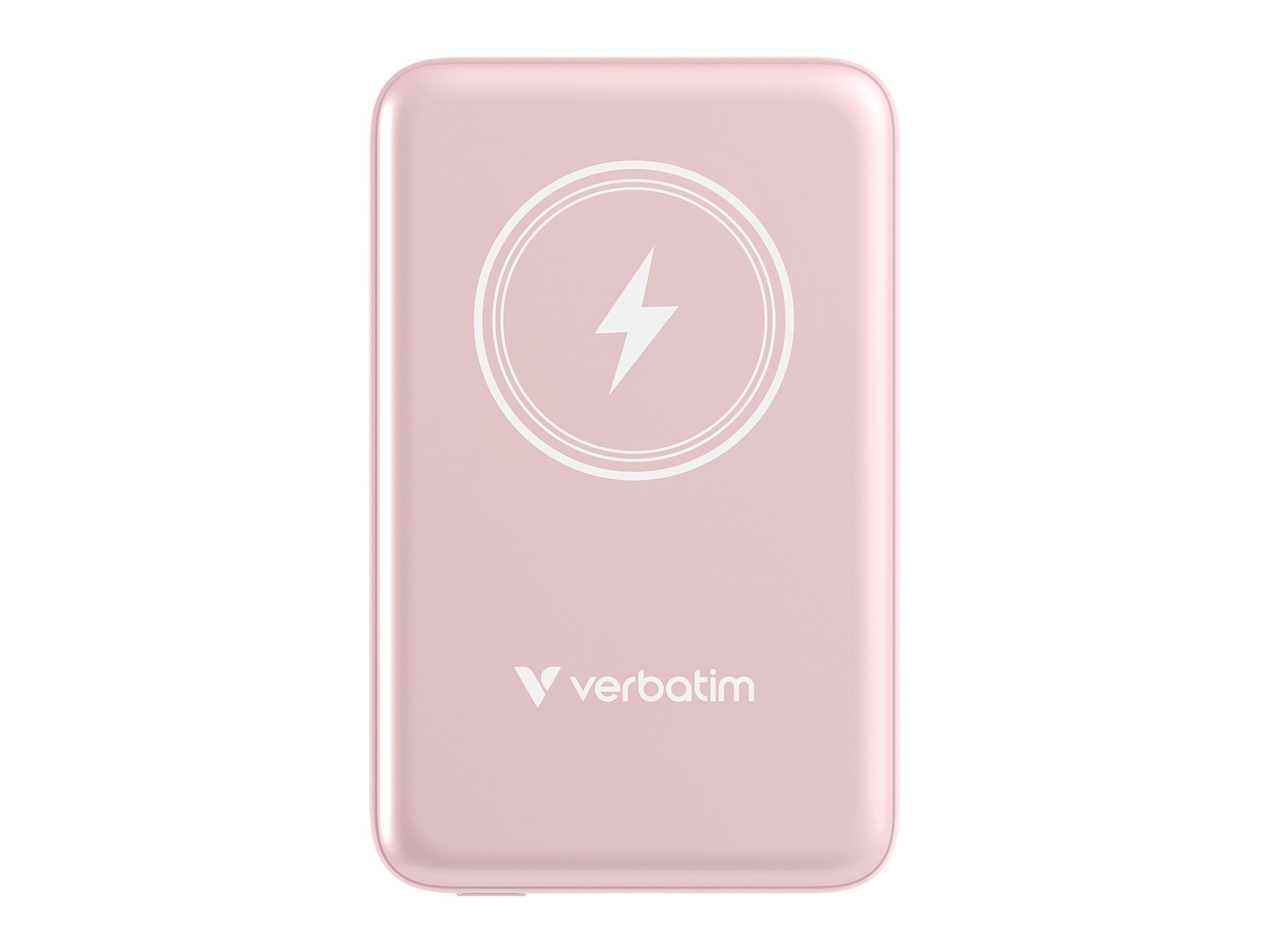 VERBATIM CHARGE N GO MAGNETIC WIRELESS POWER BANK 10000 PINK WCF (P)