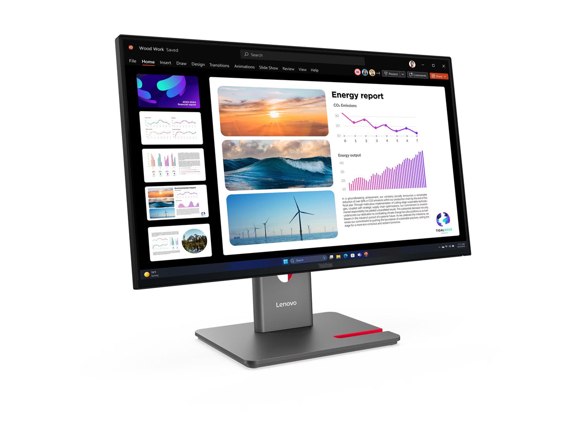LENOVO ThinkVision P24Q-40 LED Écran 24p 2560x1440 QHD 120Hz IPS 300cd/m2 1500:1 HDR10 4ms HDMI DisplayPort DaisyChain