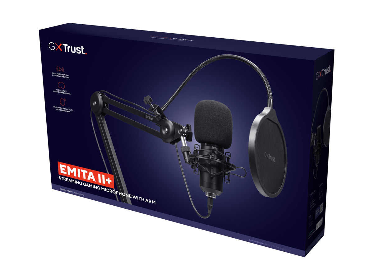 TRUST Microphone EMITA II+ avec bras articulé - GXT270
