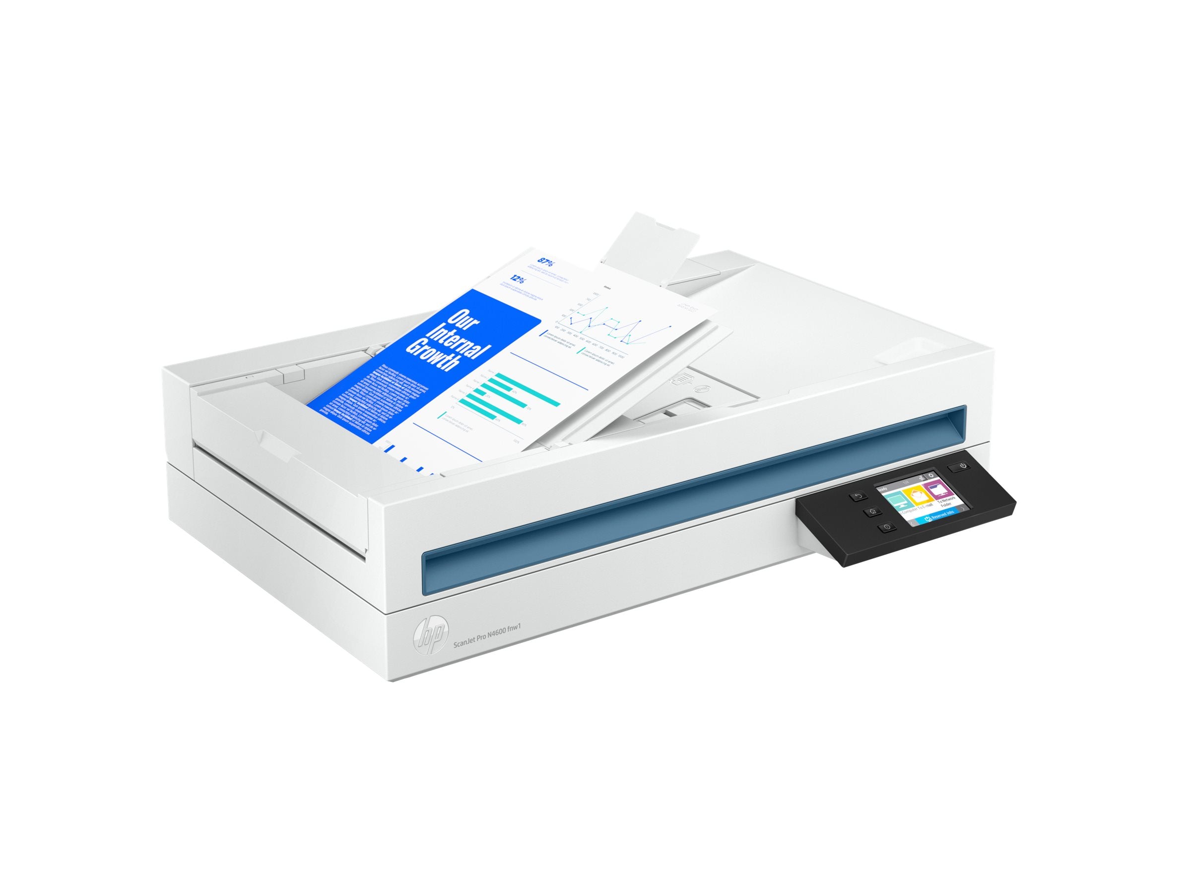 HP Scanjet Pro N4600 fnw1 de document scanner CIS Duplex 216x5362mm 600dpix1200dpi 40ppm ADF 100sheets 6000scans LAN Wi-Fi