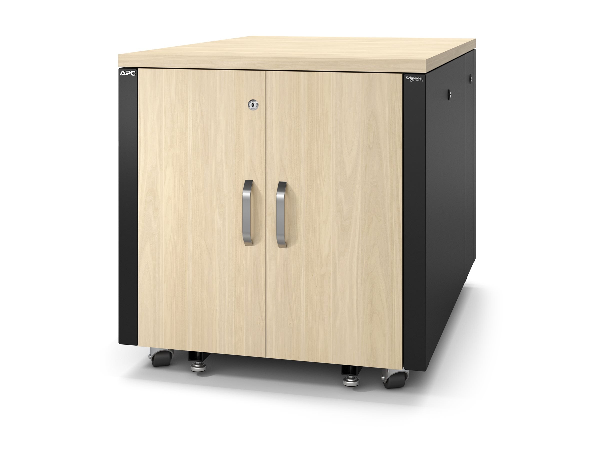 APC NetShelter Rack vertical soundproof AC 100-230V maple 12U 19 TAA Compliant