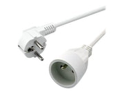 MCL Rallonge électrique mâle / femelle - 3m - Blanche