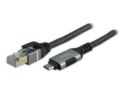 MCL MC1D99AZZ03CRJ452 - Câble Type C USB 3.1 mâle vers RJ45 mâle tressé - 2m