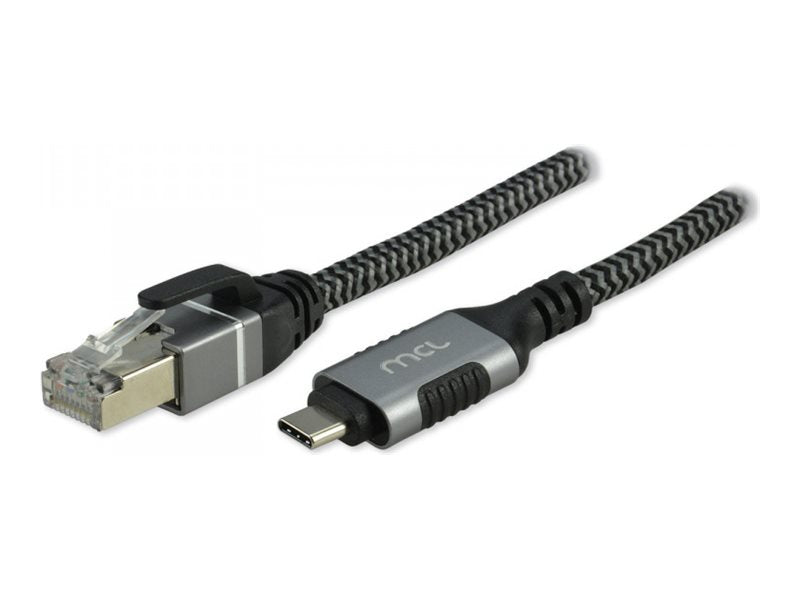MCL MC1D99AZZ03CRJ452 - Câble Type C USB 3.1 mâle vers RJ45 mâle tressé - 2m