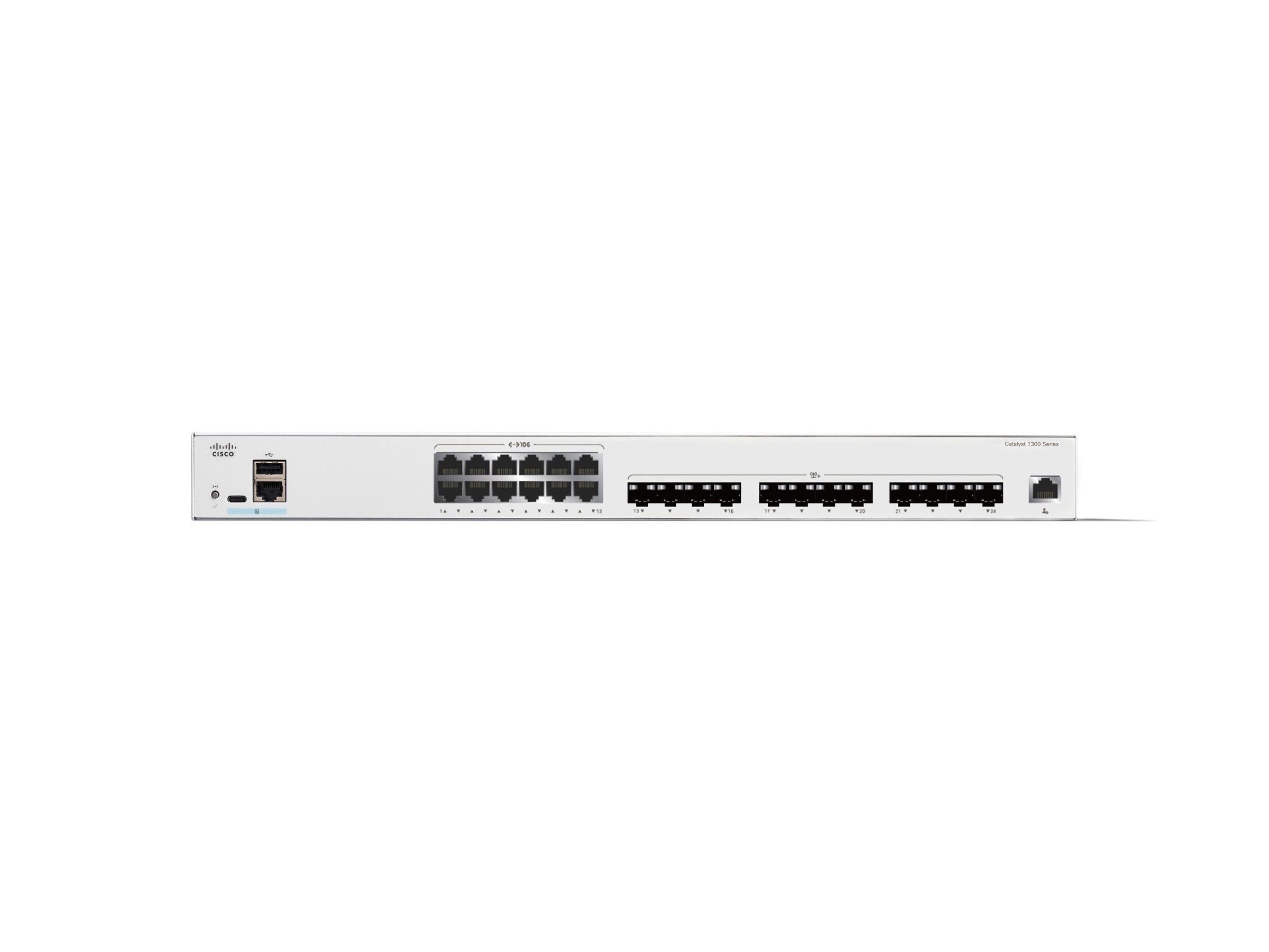 CISCO Catalyst 1300 24-Port Switch / 12-Port 10GE RJ45 + 12-Port 10GE SFP+