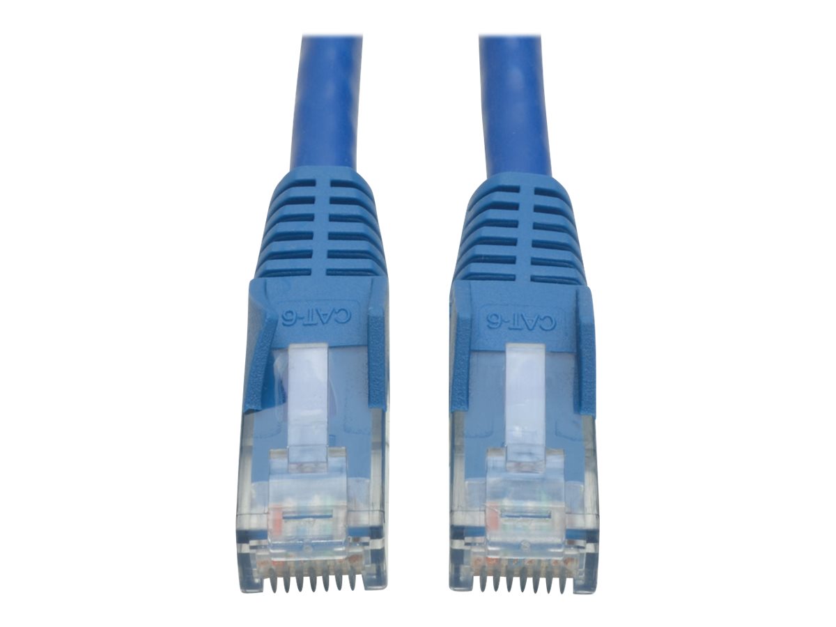 EATON TRIPPLITE Cat6 Gigabit Snagless Molded UTP Ethernet Cable RJ45 M/M Blue 1ft. 0.31m