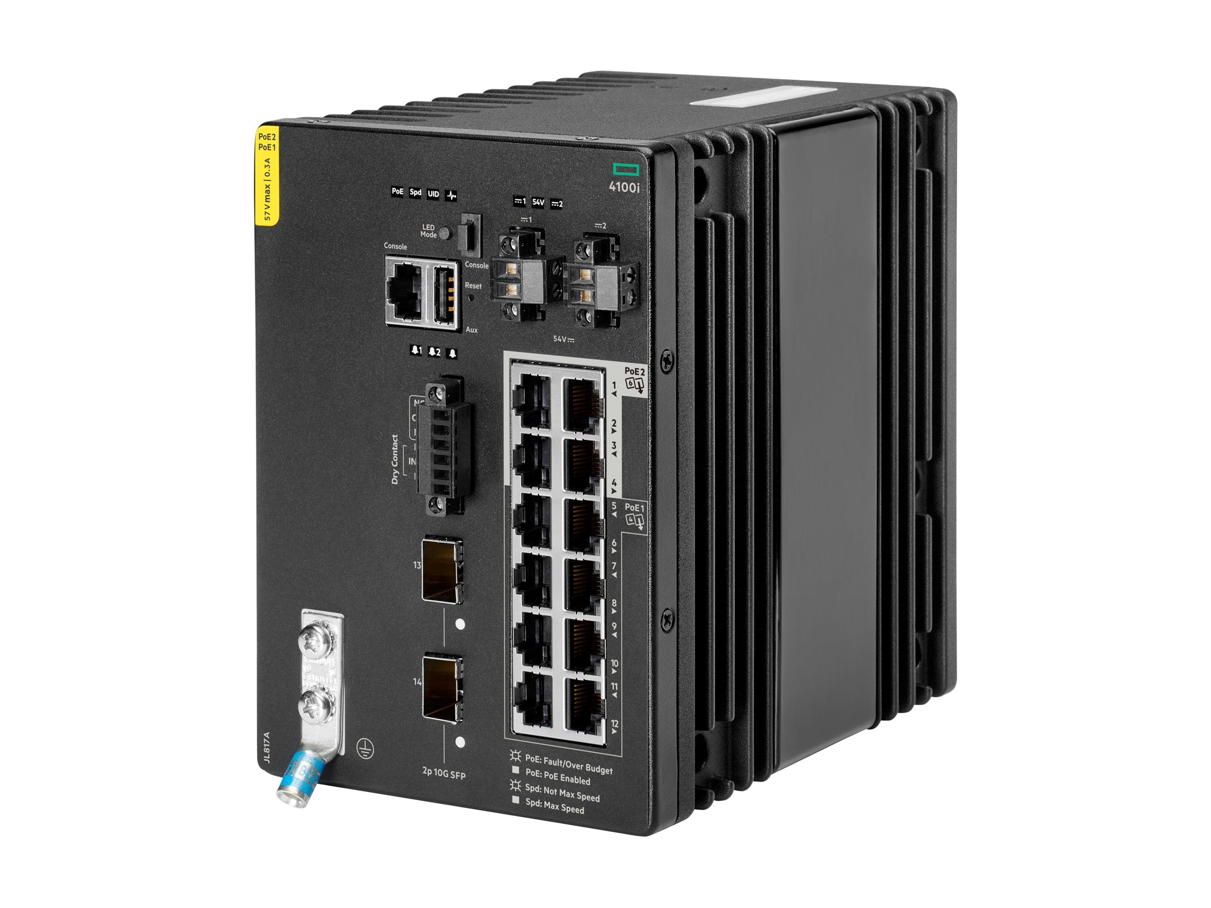 HPE Aruba 4100i Switch 12G 8 Port Class 4 PoE and 4 Port Class 6 PoE 2 SFP+ Layer 2 Web GUI CLI NetEdit REST APIs