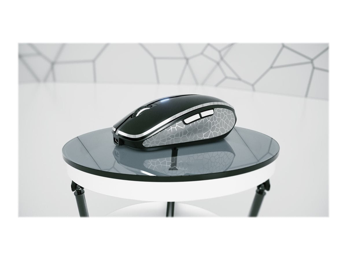 CHERRY Souris MW 8C ADVANCED sans fil USB & Bluetooth noire/argent rechargeable