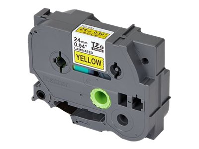 Tape/24mm black on yellow f P-Touch TZE