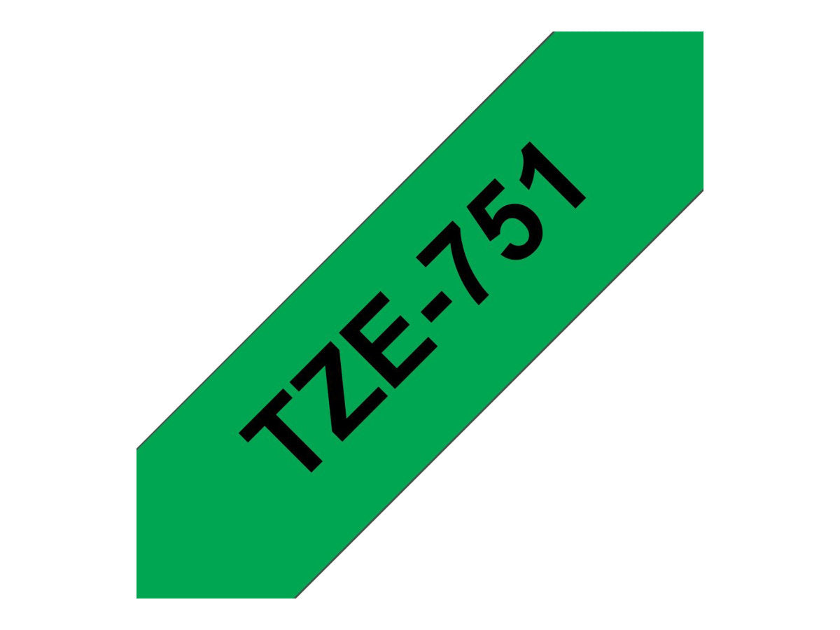Tape/24mm black on green f P-Touch TZE