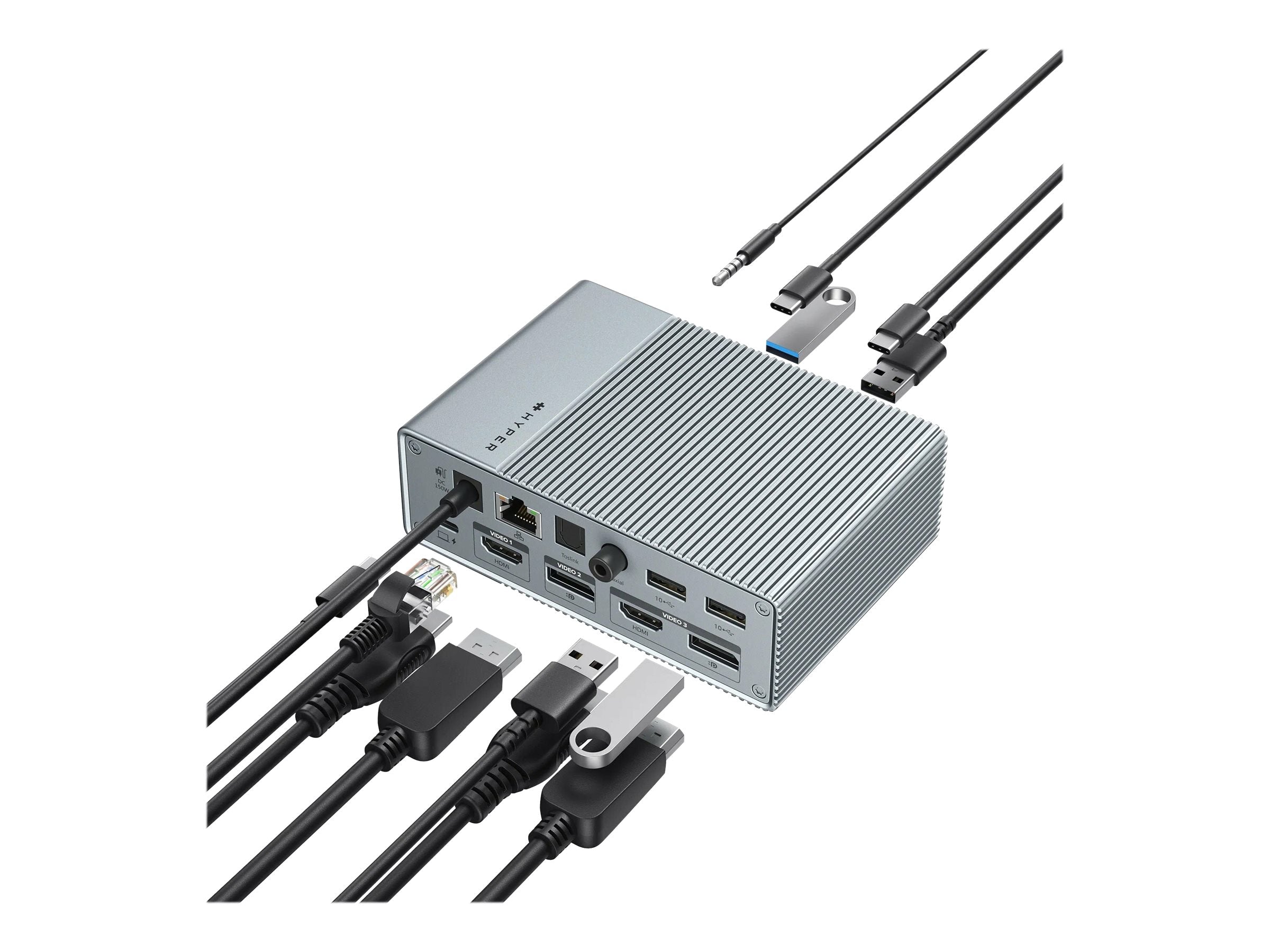 TARGUS HyperDrive Universal GEN2 15-in-1 USB-C Triple Video Docking Station - For MST enabled devices