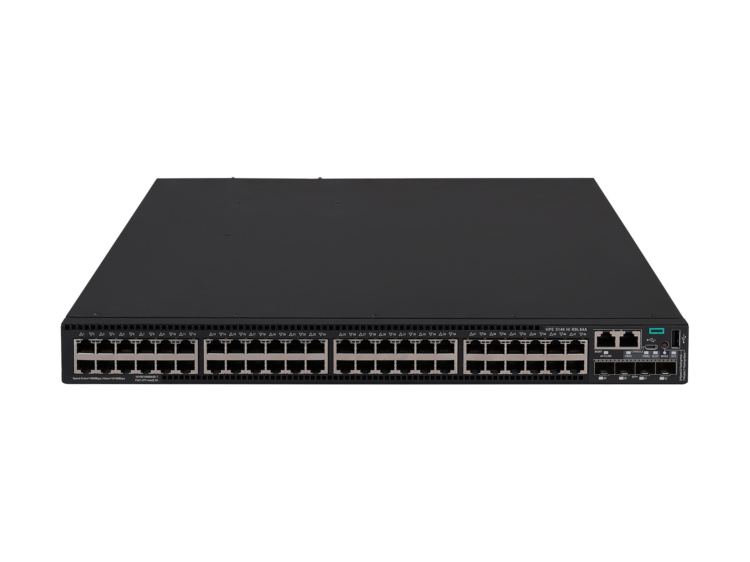 HPE FlexNetwork 5140 HI Switch 48G PoE+ 4 SFP+ Ports 1 Slot without PSU