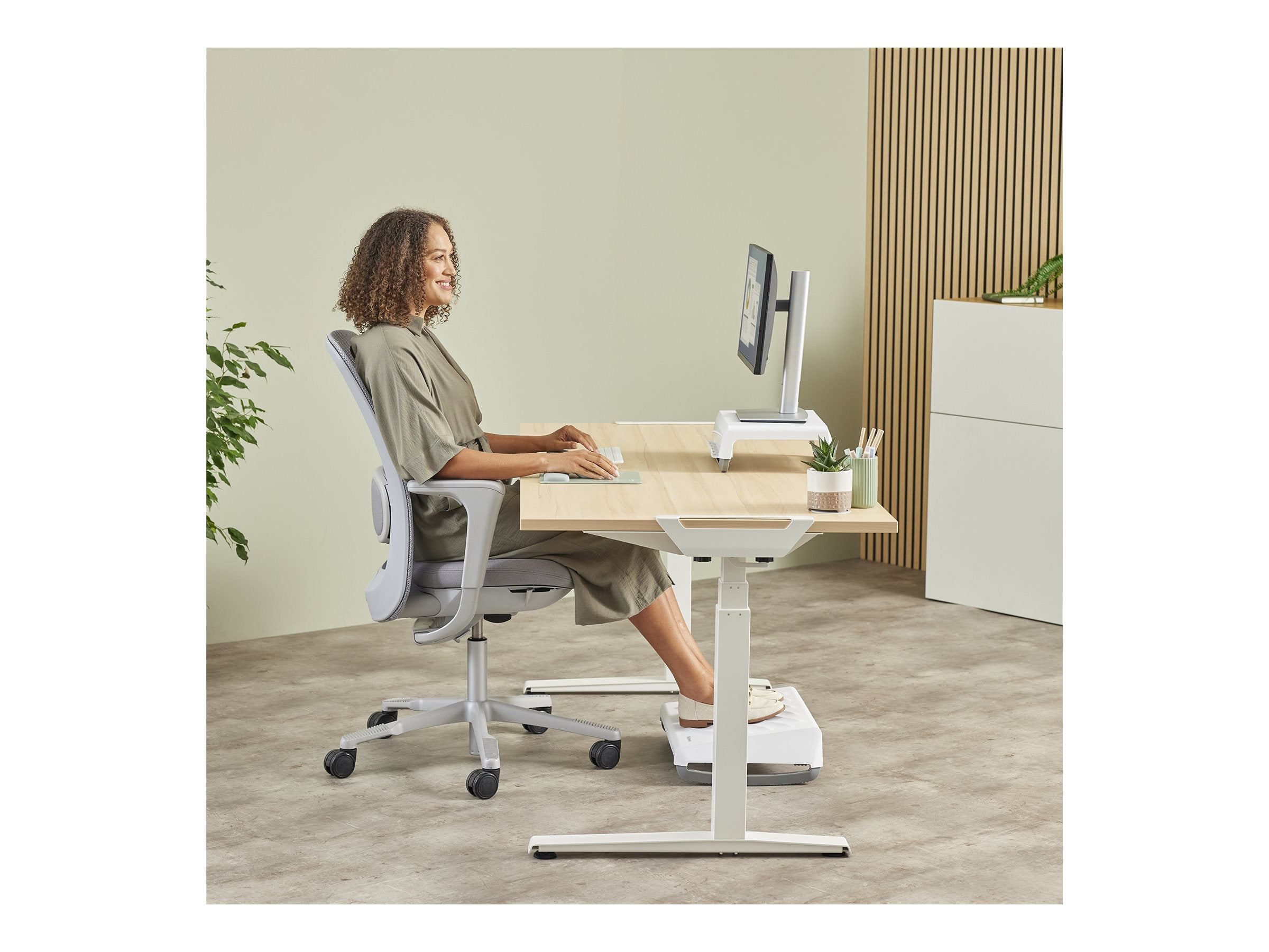 FELLOWES Tapis de souris repose-poignets Breyta  SAUGE