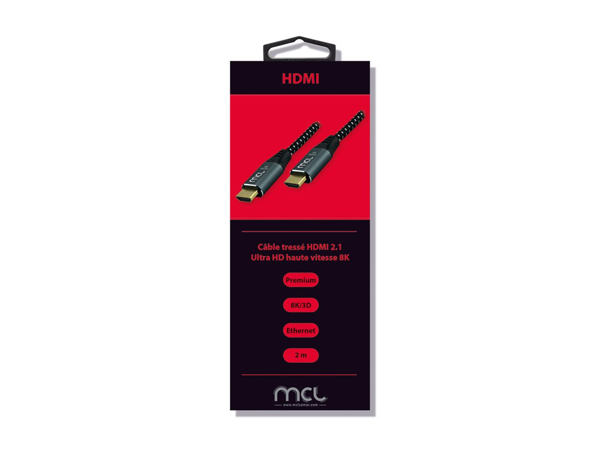 MCL 2.1 HDMI male / male mesh cable 8K 60Hz - 2m