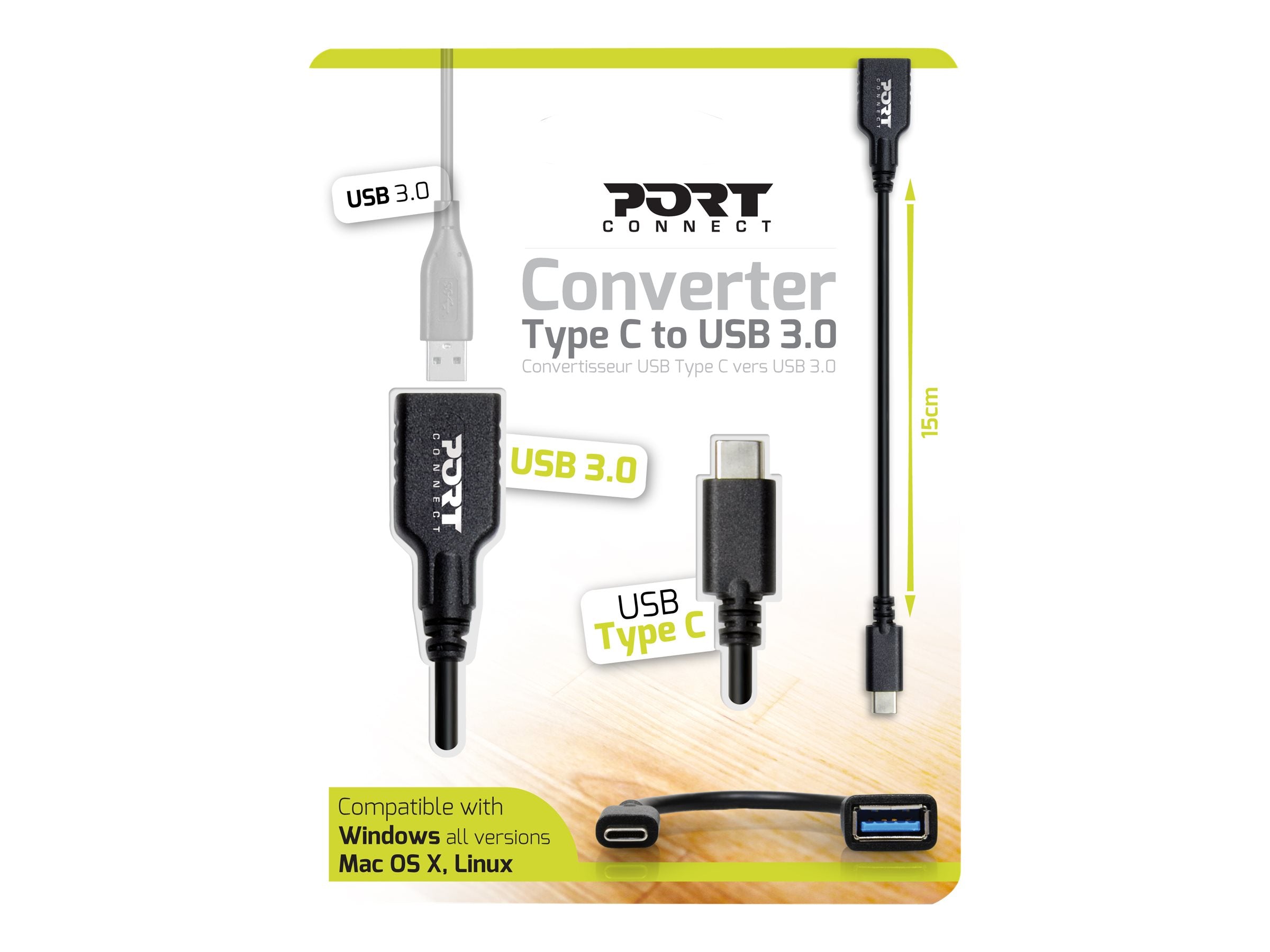 PORT DESIGNS CONVERTER TYPE C TO USB 3.0