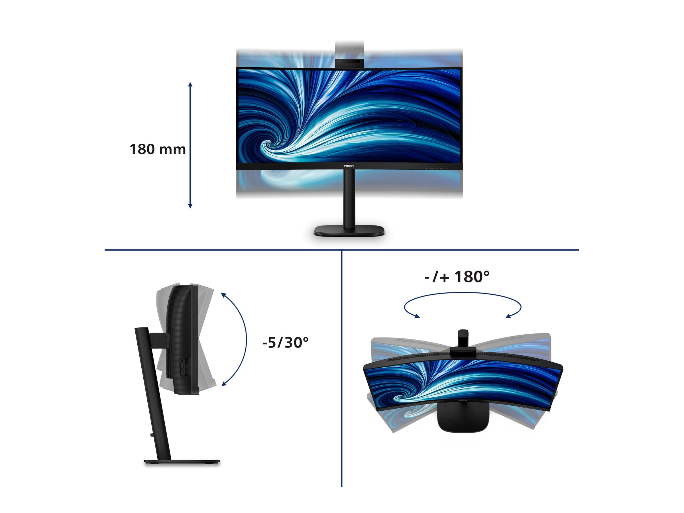 PHILIPS 34B2U3600CH/00 34p UWQHD VA 120Hz 21:9 HDMI 2.0 DP 1.4 USB-C