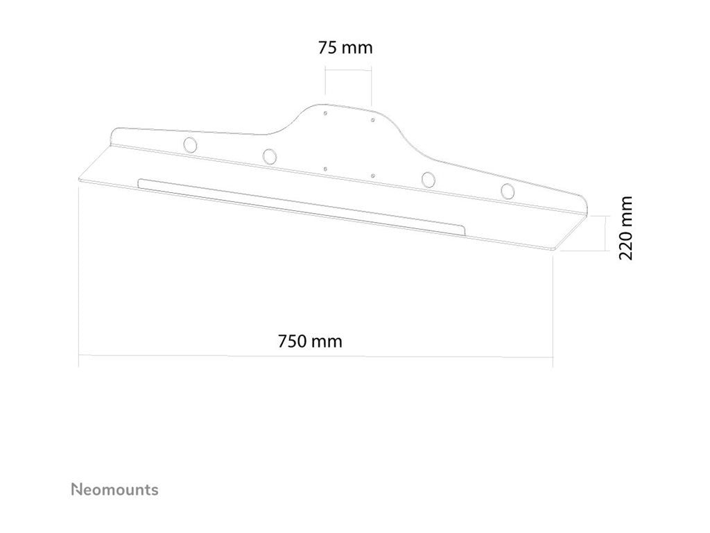 NEOMOUNTS KEYB-V100 Support de clavier/souris - l 75 cm