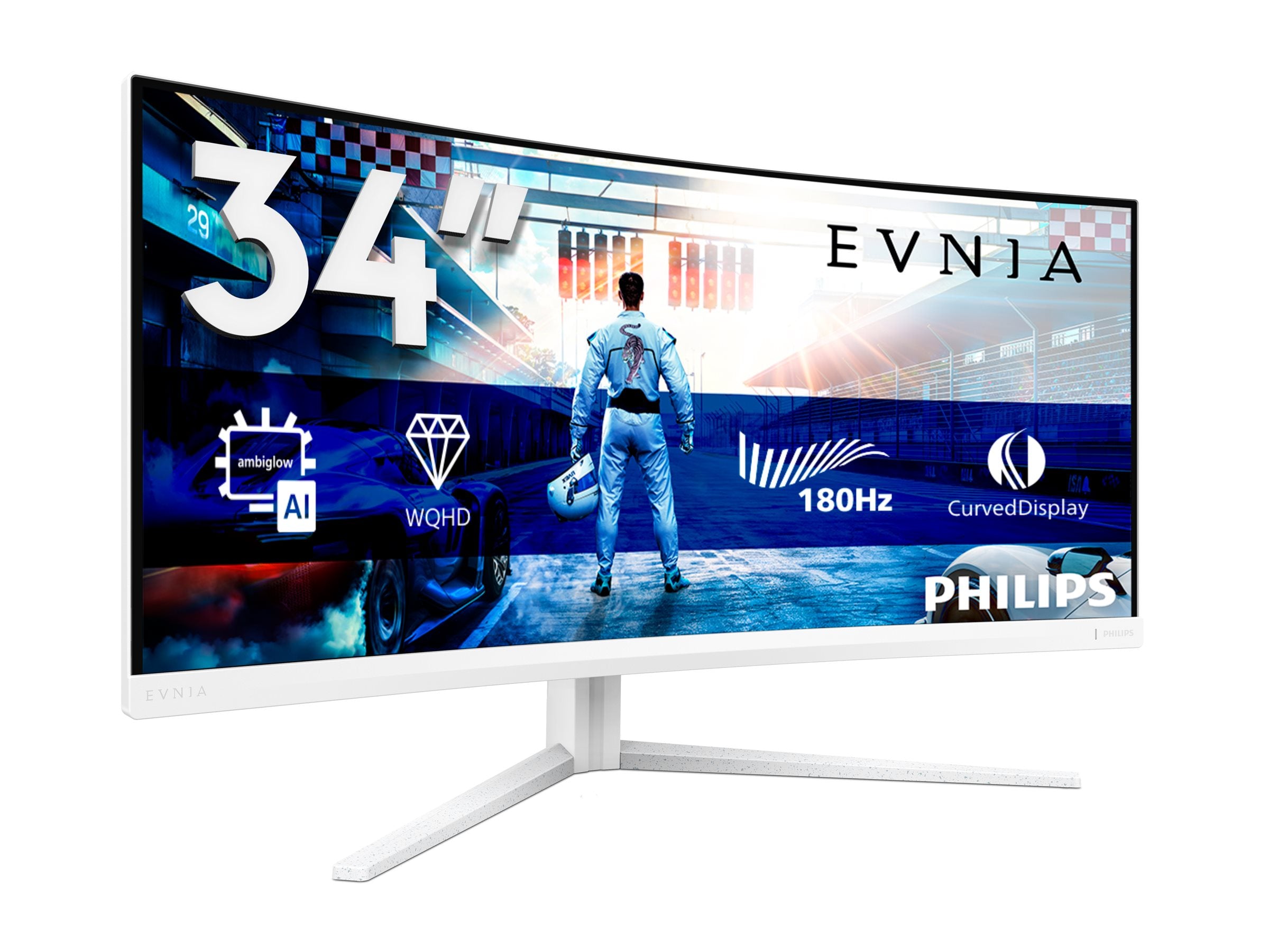 PHILIPS Evnia 5000 34M2C5501A - Ecran Gaming -  incurvé - 34" - 3440 x 1400 WQHD @ 180 Hz - 0.5 ms - VA - 300cd/m² - HDR400 - 2xHDMI