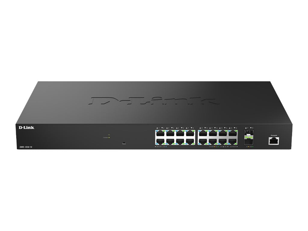 D-LINK Smart+ Switch L2+ 16 ports 2.5 GbE and 2 ports 10 GbE SFP+