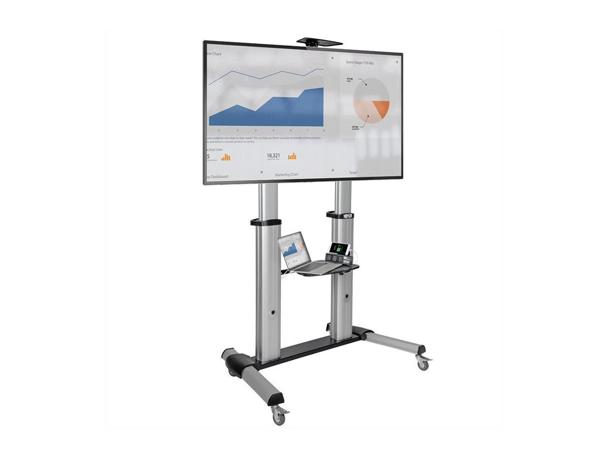 EATON TRIPPLITE Heavy-Duty Rolling TV Stand Height Adjustable 60p 100p Screens