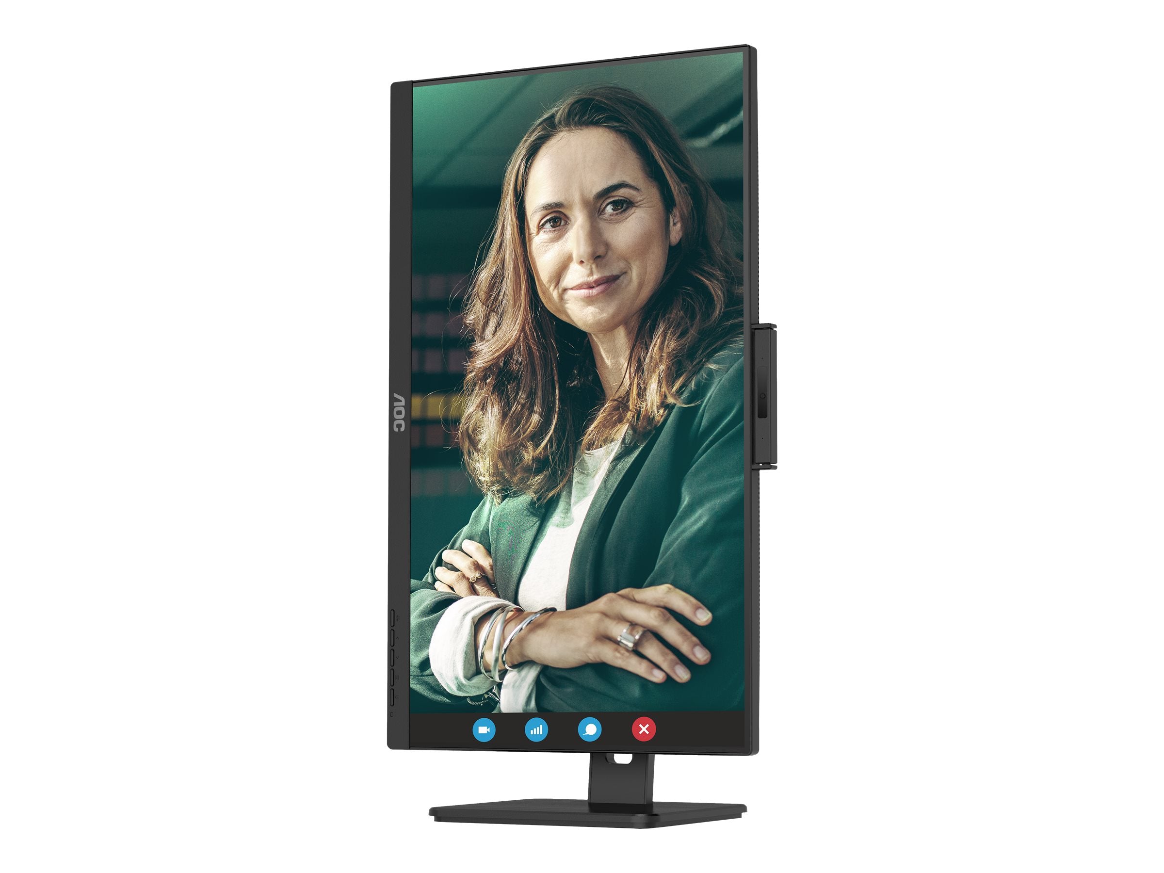 AOC 24P3QW Ecran 24"  1920 x 1080 Full HD (1080p) @ 75 Hz - IPS - 300 cd/m² - 1000:1 - 4 ms - 2xHDMI, DisplayPort - HP - WEBCAM