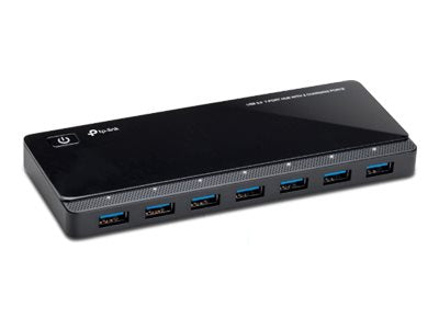 TP-LINK 7 ports USB 3.0 Hub with 2 power charge ports 2.4A Max Desktop a 12V/4A power adapter included