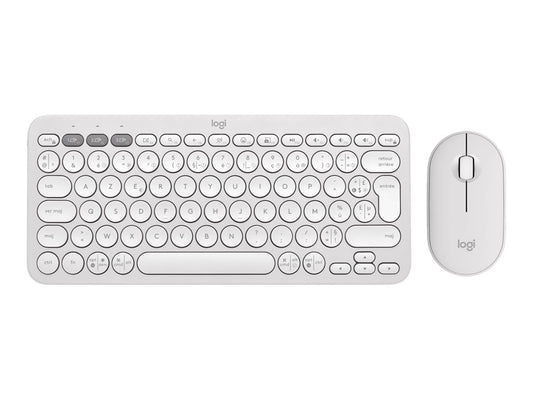 LOGITECH Pebble 2 Combo - TONAL WHITE - (FRA) - 2.4GHZ/BT - N/A - CENTRAL-419 - UNIVERSAL