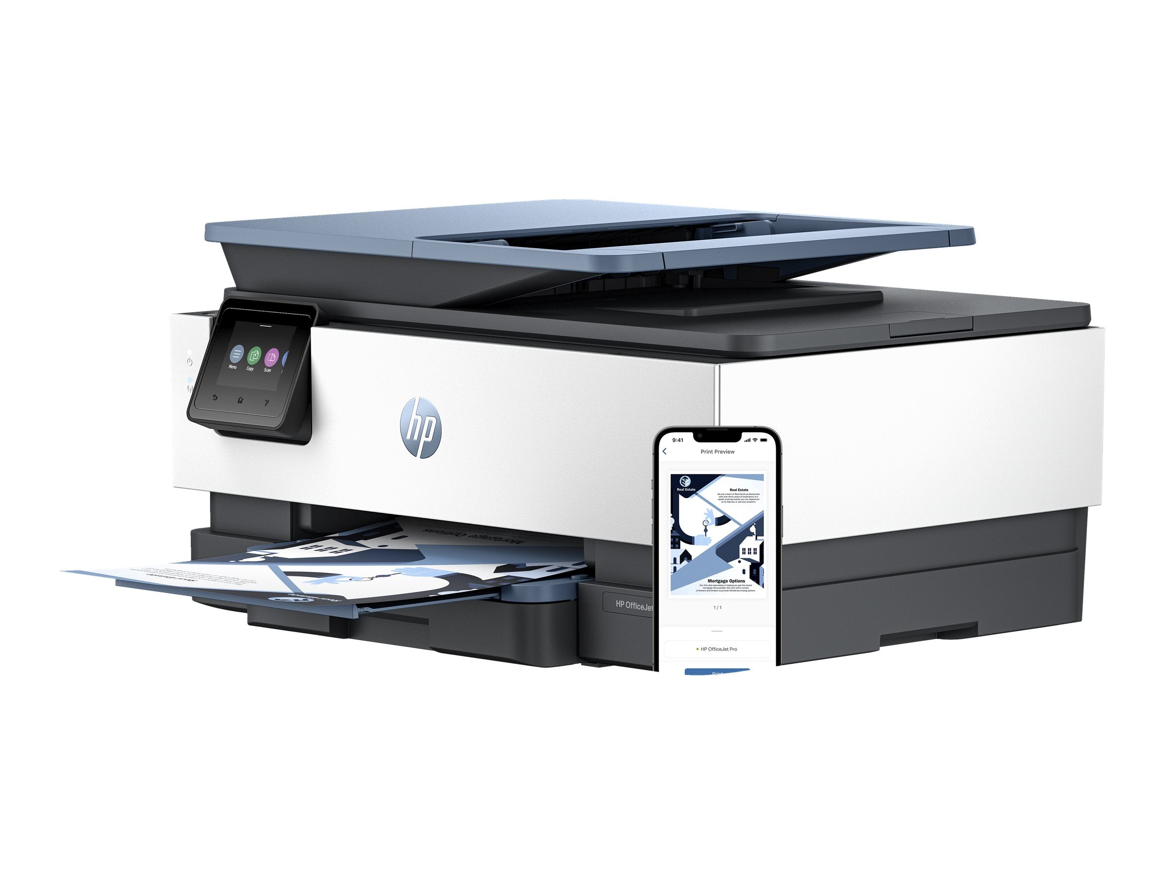 HP Officejet Pro 8125e All-in-One MFP colour inkjet A4 12ppm Copy 20ppm Print 225sheets USB Wi-Fi LAN dark surf blue