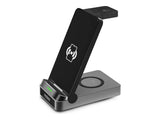 URBAN FACTORY Powee Pro Charger 3 In 1 With Function Stand 22.5Watts - Smaetphone / Smartwatch / Headphones