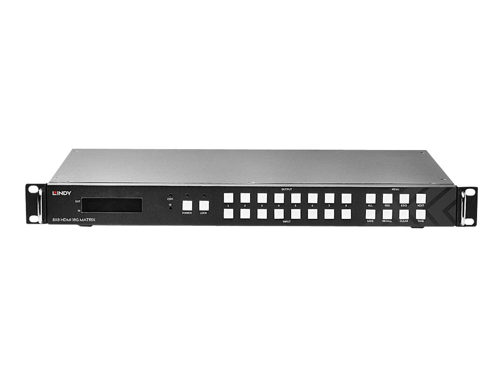 LINDY 8x8 HDMI 18G Matrix with Video Wall Scaling