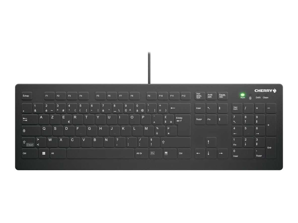 CHERRY Flat Profile Hygiene Desktop Keyboard Sealed USB Black (FR)