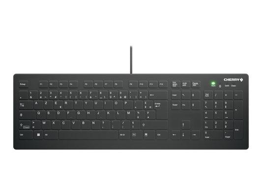 CHERRY Flat Profile Hygiene Desktop Keyboard Sealed USB Black (FR)