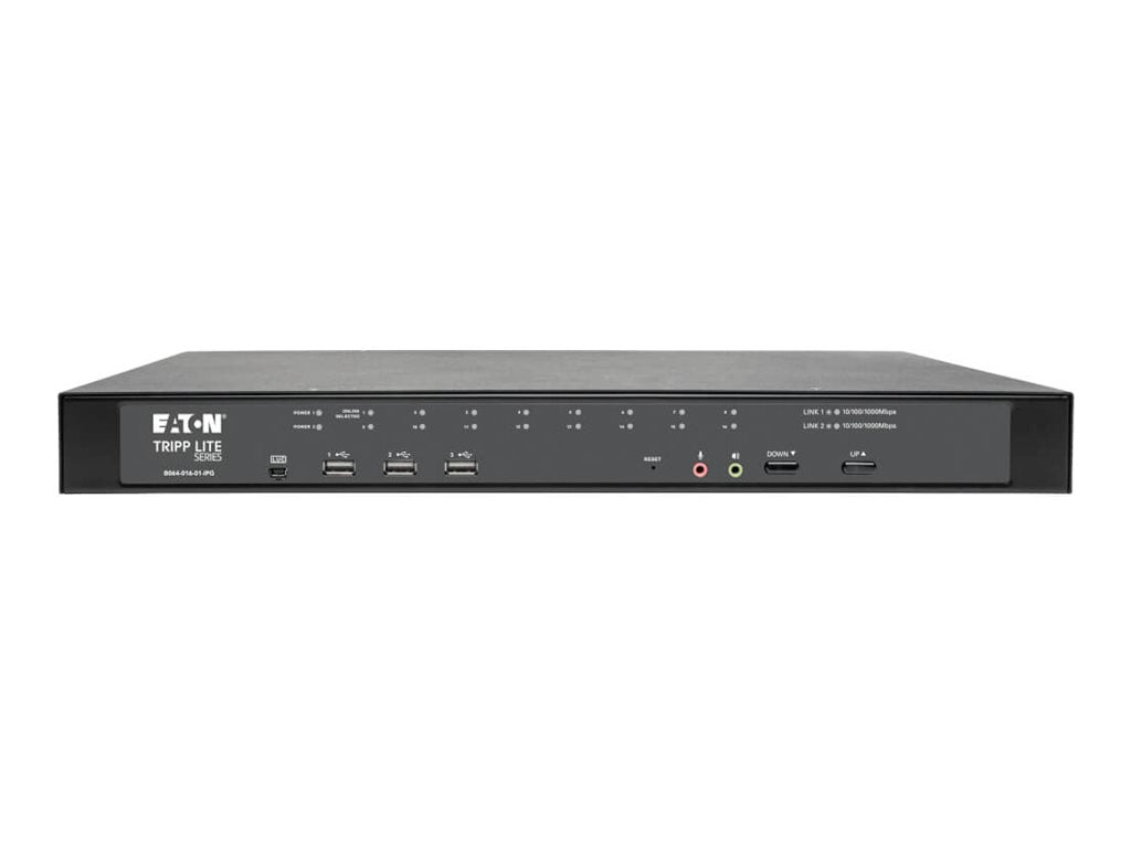 EATON NetDirector 16port Cat5 KVM over IP Switch Virtual Media 1 Remote + 1 Local User 1U Rack-Mount TAA