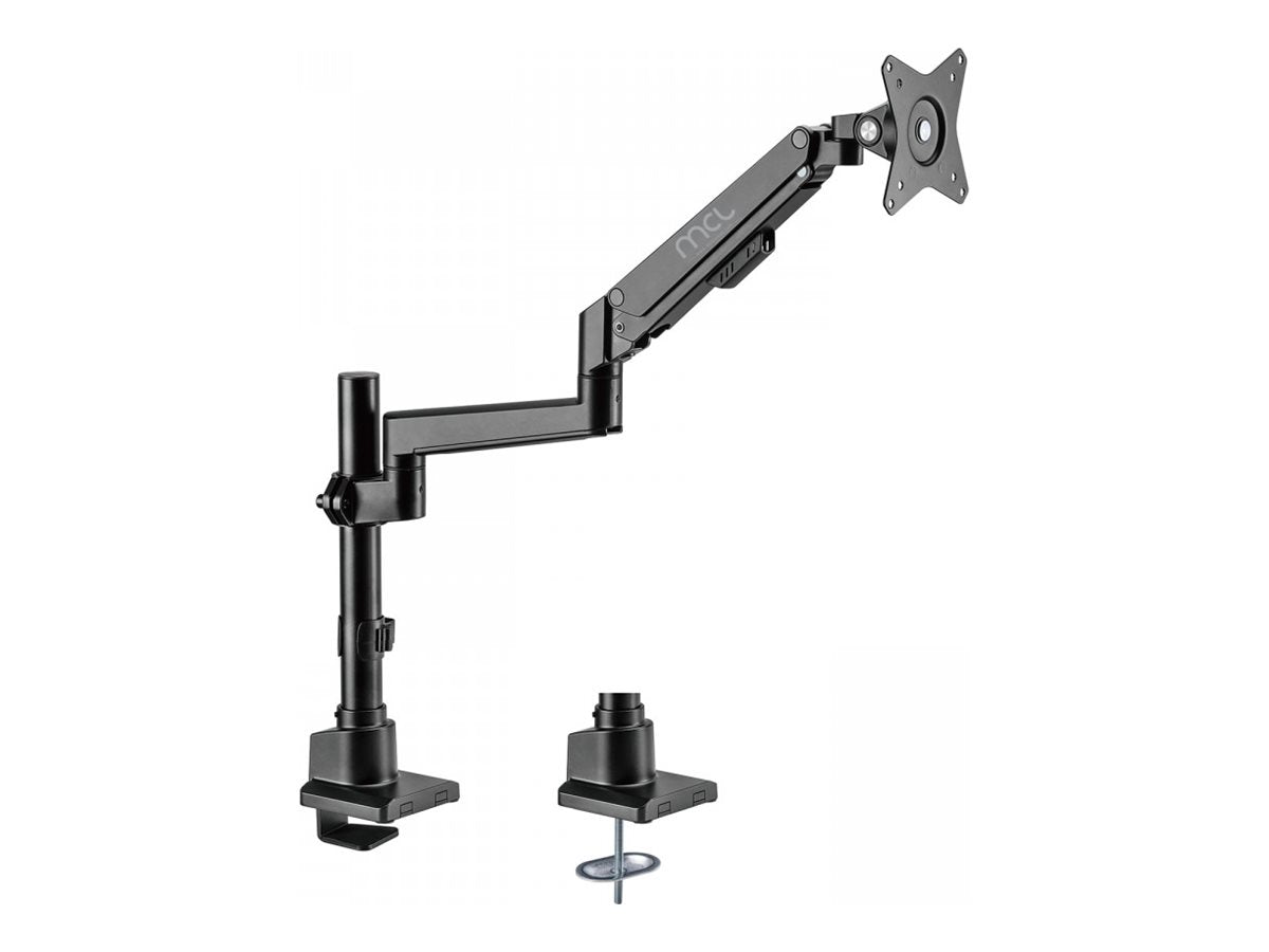 MCL Support écran bureau à amortisseur 1 écran jusquà 32p/9Kg Noir