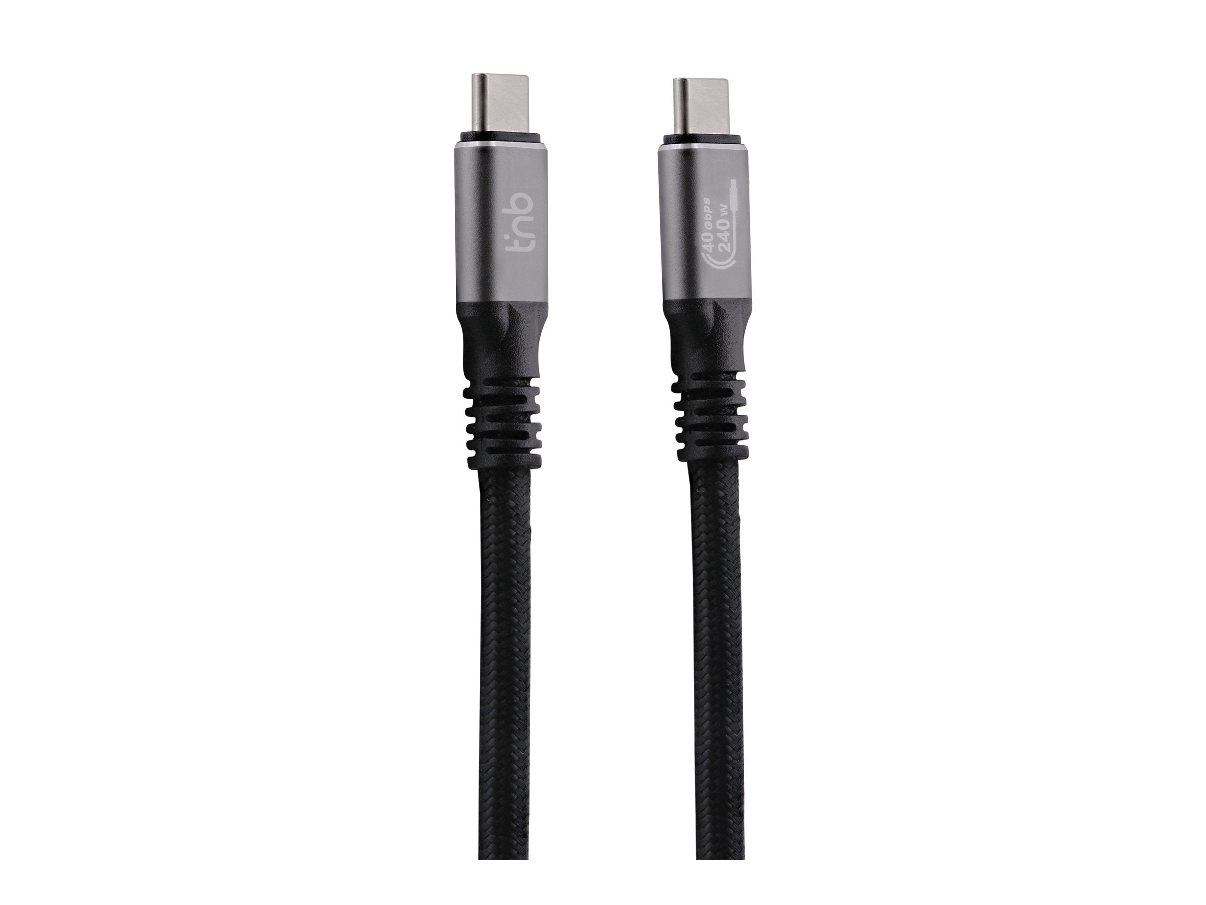 TNB Câble professionnel USB-4 Gen3 240W 40 Gbps 2m - noir