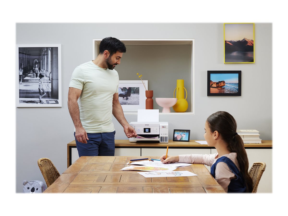 EPSON EcoTank ET-2856 MFP colour ink-jet refillable A4 10.5ppm print 100 sheets USB Wi-Fi white