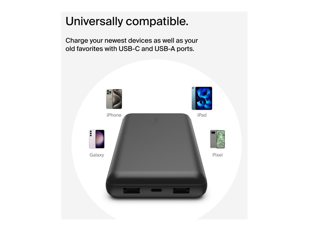 BELKIN Powerbank 20000mAh 15 W USB-C et USB-A
