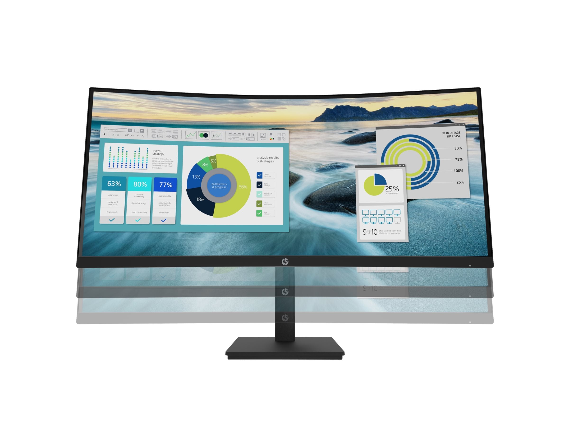 HP Écran incurvé P34hc G4 WQHD 34p WQHD 3440x1440 HDMI USB-C USB port USB hub DisplayPort 3/3/0