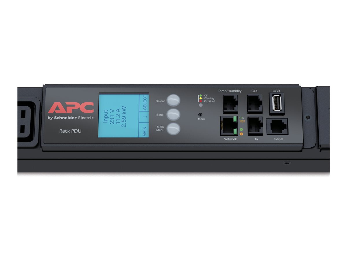 APC Rack PDU 2G Metered ZeroU 17.2kW 208V 30 C13