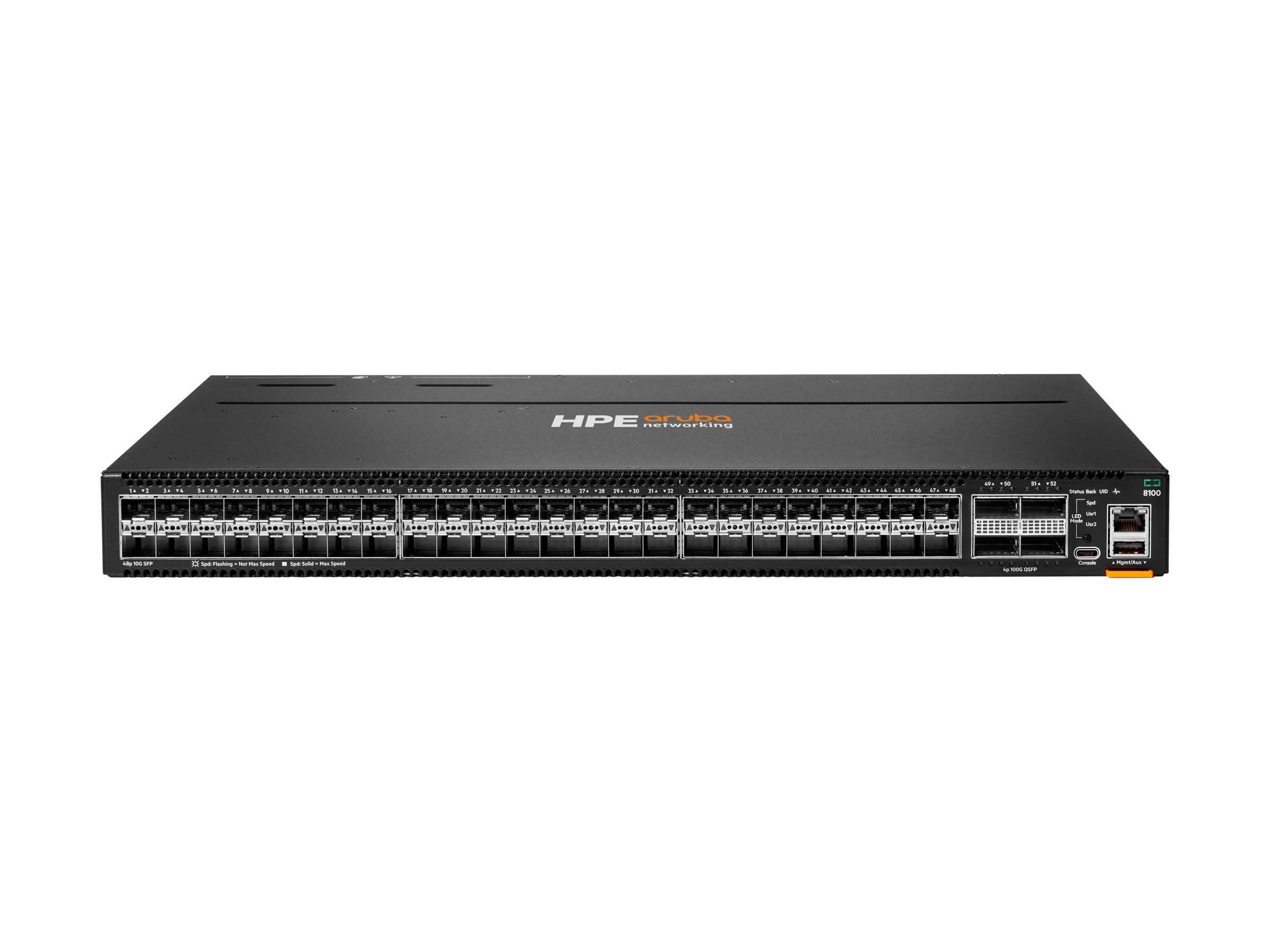 HPE Aruba Networking CX8100 48x10G SFP+ 4x40/100G QSFP28 FB 3Fan 2AC PSU SW Bundle EU en