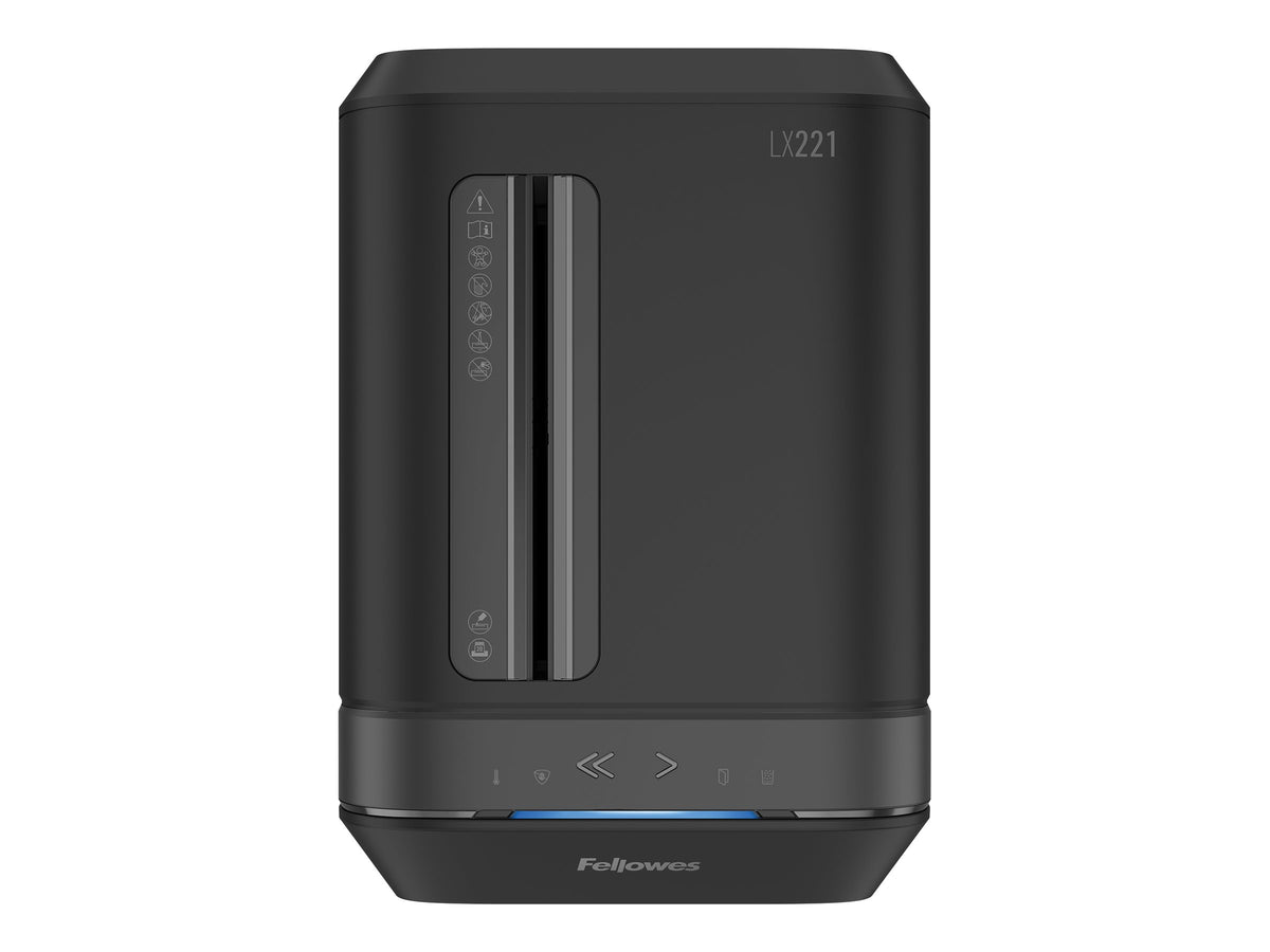 FELLOWES DESTRUCTEUR MICROSHRED LX221 NOIR COUPE MICROPARTICULES 230V EU/UK