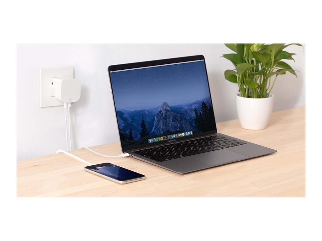 INNERGIE 45H Adaptateur secteur compact 45W - USB-C - 2 Ports Embouts de voyage UE.UK et US inclus