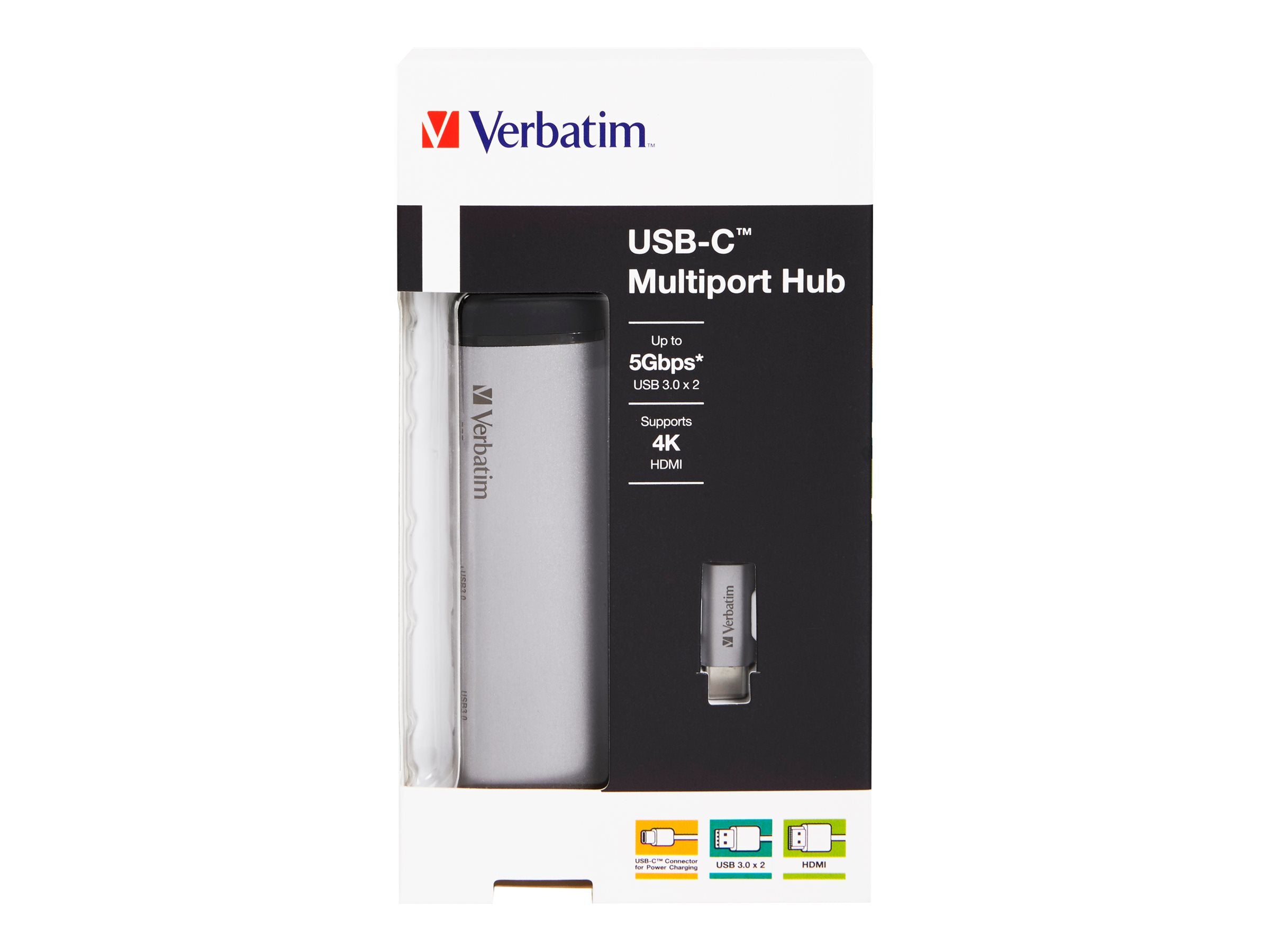 VERBATIM USB-C MULTIPORT HUB USB 3.1 GEN1 / U3.0 / HDMI WCF (P)