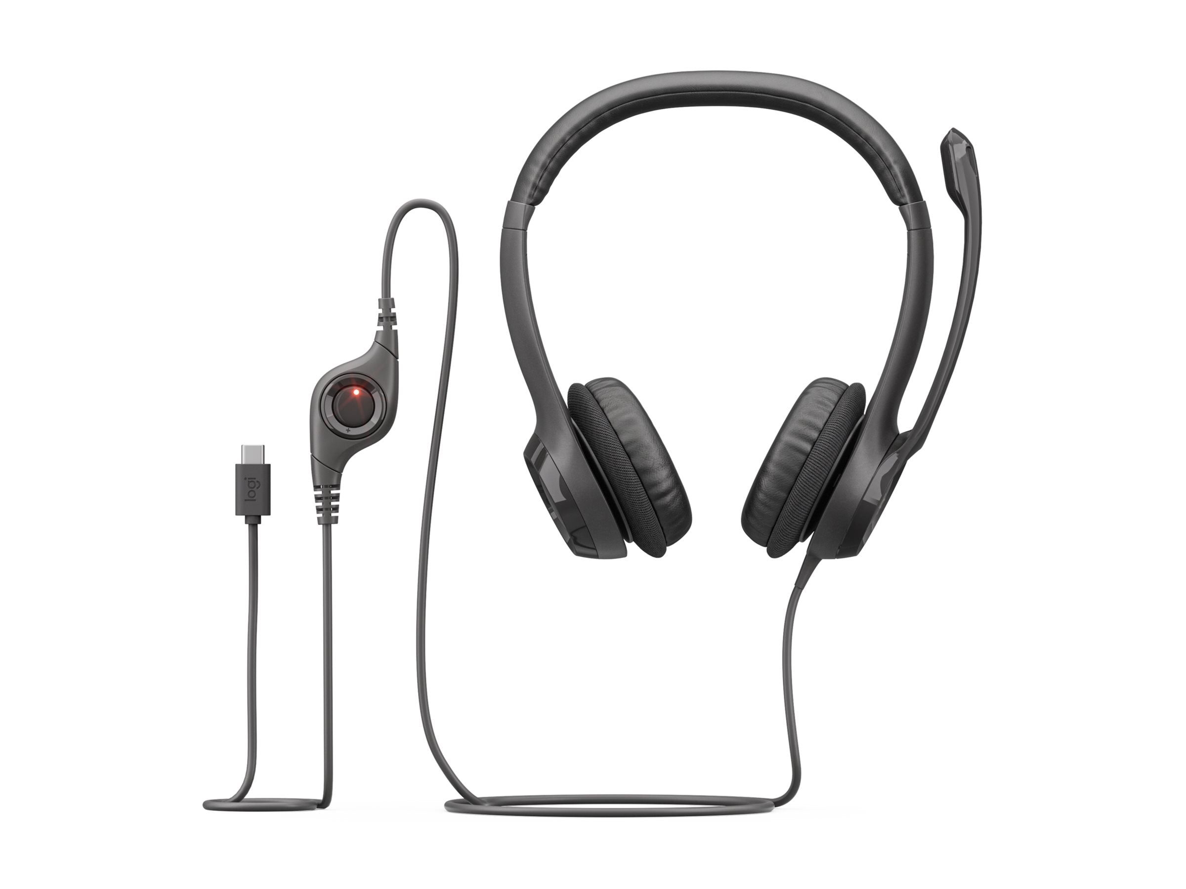 LOGITECH H390 USB-C Computer Headset Midnight Black