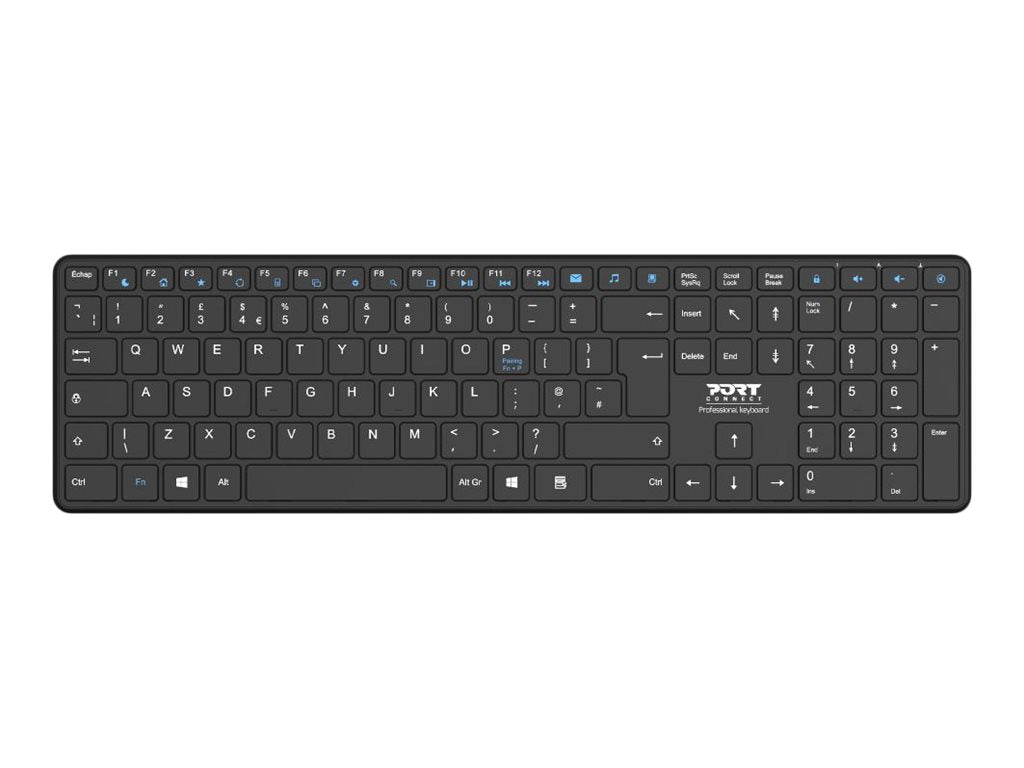 PORT DESIGNS Rechargeable Bluetooth Keyboard Ultra Slim and Elegant Design Rechargeable Battery 10meters Bluetooth range Compatible