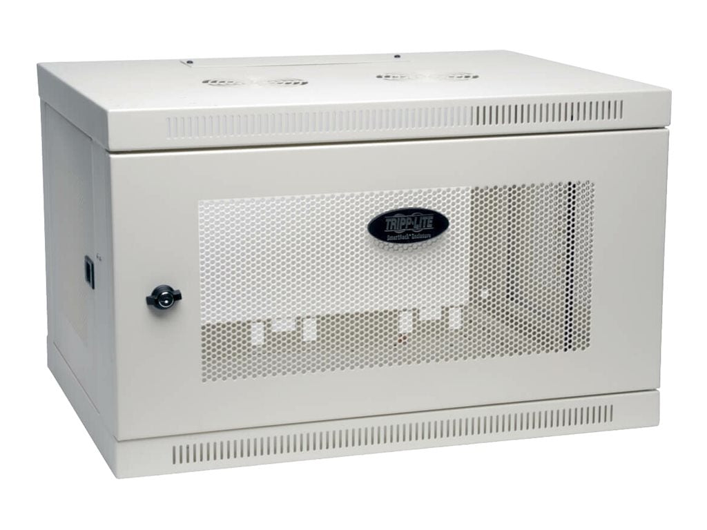 EATON TRIPPLITE 6U Wall Mount Rack Enclosure Server Cabinet Wallmount Doors Sides White Rack cabinet wall mountable white 6U 19