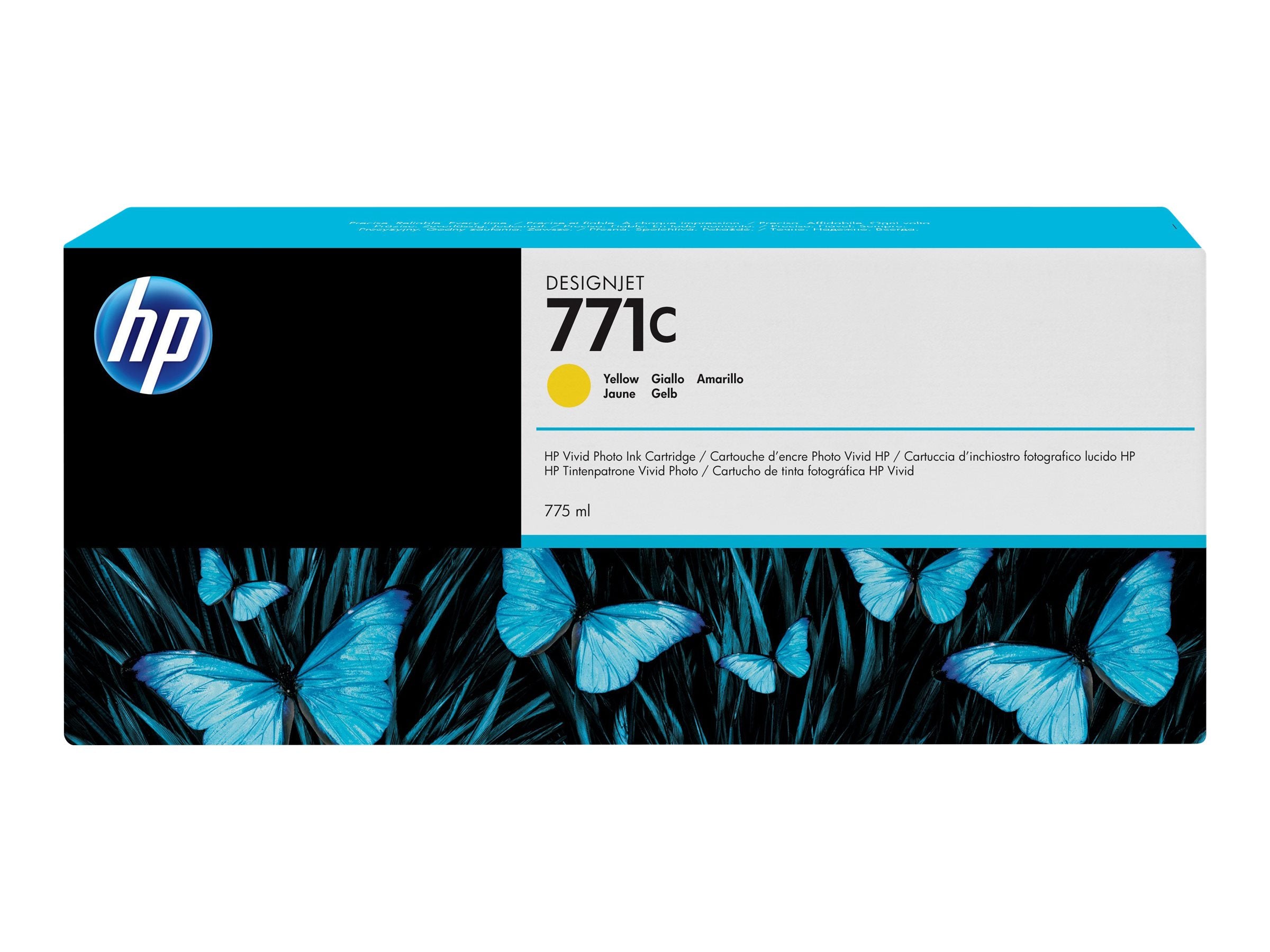 HP 771C original Ink cartridge B6Y10A yellow standard capacity 775ml 1-pack