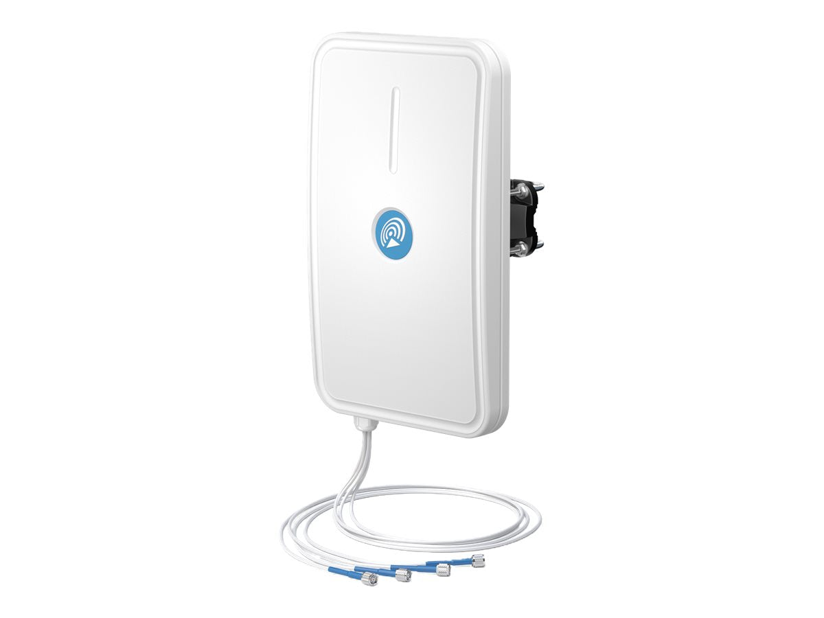 QUWIRELESS Tri-Band 2.4/5-7 GHz WiFi 6E/7 4x4 MIMO High-Gain Panel RP-TNC Wall/Mast Antenna