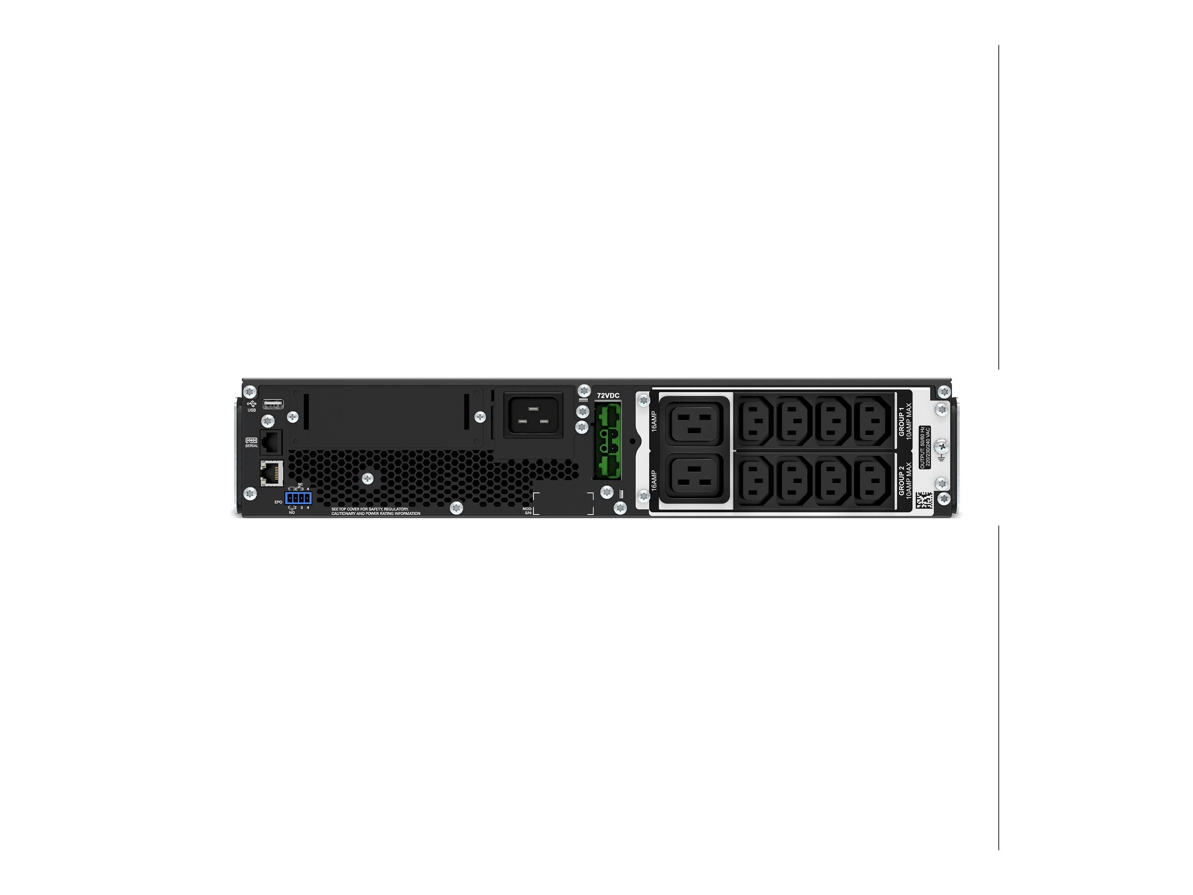APC Smart-UPS SRT 2200VA RM UPS Rack AC 220/230/240V 1980Watt 2200VA lead acid RS-232 USB output connectors 10 2U BK