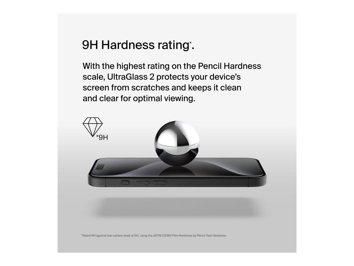 BELKIN ScreenForce Pro UltraGlass2 AM Screen Protection for iPhone 15 Pro